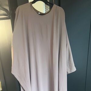 Simple Taupe abaya Dress - Minimal Crew Neck maxi eid size 58 length 58 inch